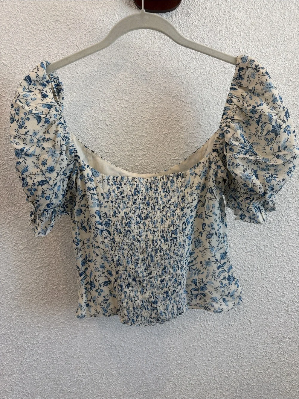 Reformation Marin Puff Sleeve Floral Blouse Top Size 12 NWOT